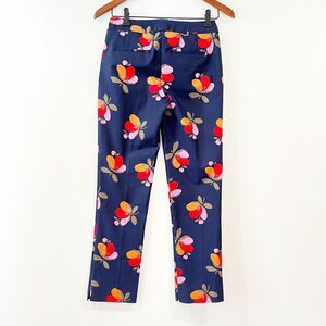 Boden Richmond Navy Blue Floral Trouser Pants Slim Fit Size 2P